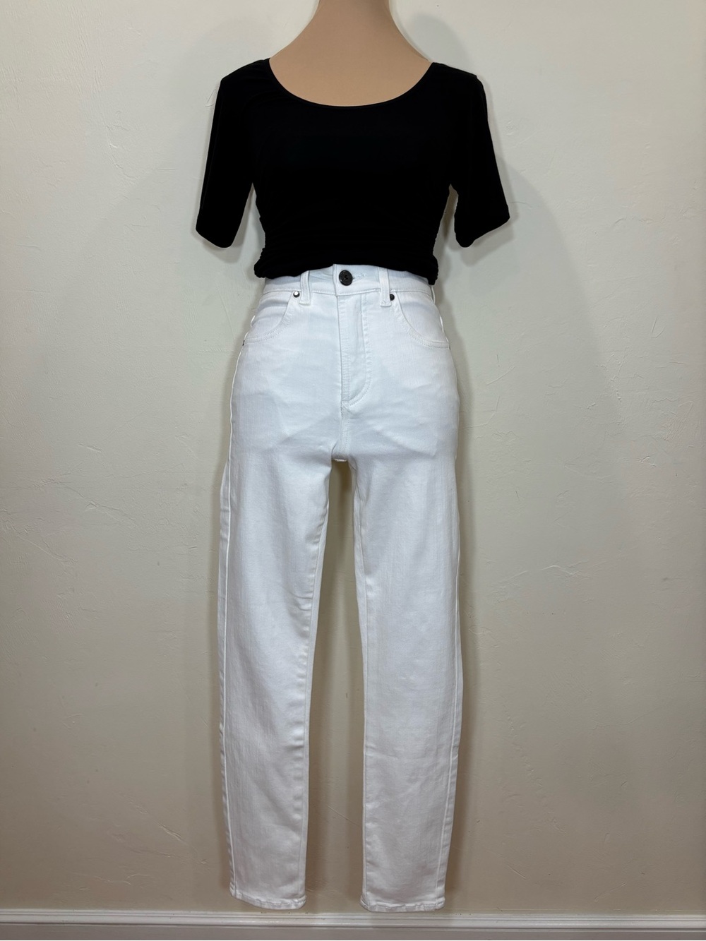 NWT Universal Standard Seine High Rise Skinny Jeans in White, Size 0
